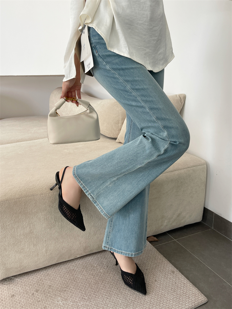 2025 New Woven Closed Toe High Heel Sandals with Back Strap for Women - Image 4