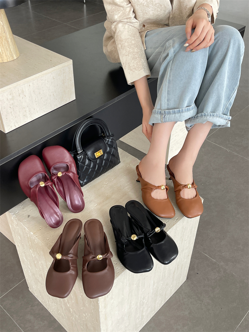 2025 New High Heel Slip-On Sandals for Women