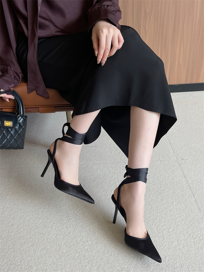 2026 New Pointed Toe Lace Up High Heel Sandals for Women - Image 2