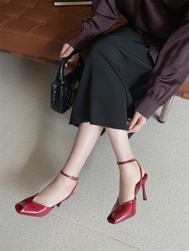 2026 New High Heel Peep Toe Sandals Ankle Strap Women Shoes - Image 4